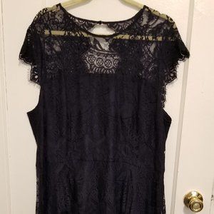 BB Dakota Navy Lace Cap Sleeve Dress NWT Sz 20W